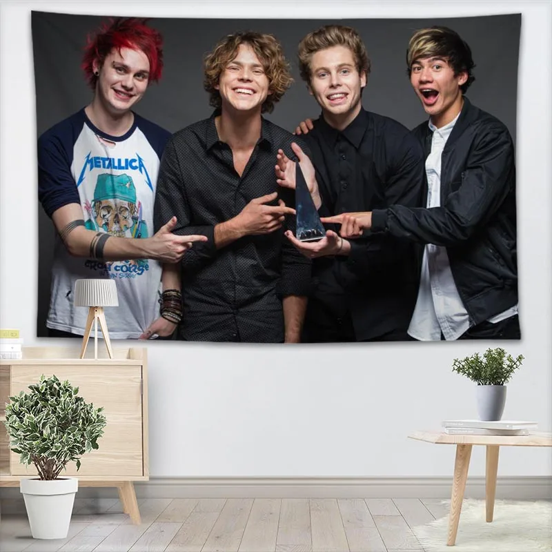 5 Seconds Of Summer Wall Tapestry Home Decorations Wall Hanging Forest Tapestries Home Birthday Party Decoration 140x250CM
5 Seconds Of Summer Wall Tapestry Home Decorations Wall Hanging Forest Tapestries Home Birthday Party Decoration 140x250CM