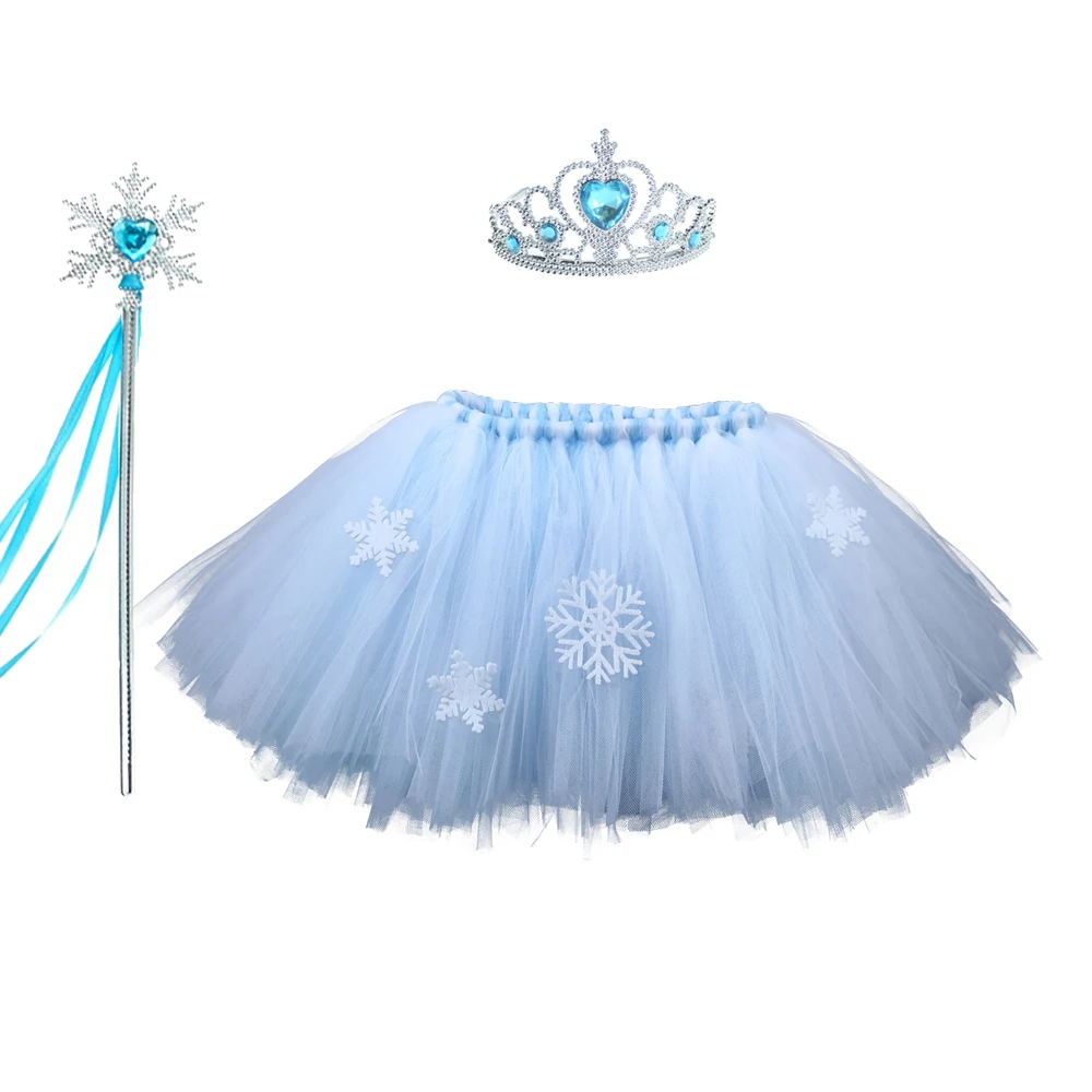 Elegant Snow Queen Snowflake Princess Costume Froze Elsa Skirt with Snowflake Pattern Christmas Tutu Mini Skirt with Crown Wands
Elegant Snow Queen Snowflake Princess Costume Froze Elsa Skirt with Snowflake Pattern Christmas Tutu Mini Skirt with Crown Wands