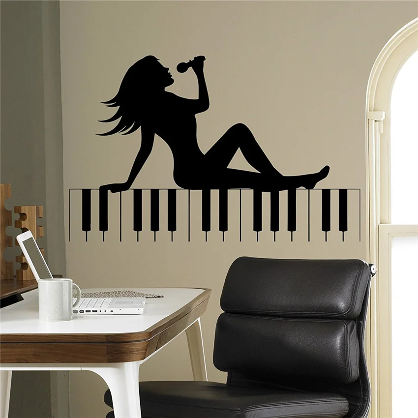 2018 Wall Sticker Piano Keys Wall Decal Sexy Girl Silhouette Vinyl Sticker Music Home Interior Art Murals Housewares Design M45
2018 Wall Sticker Piano Keys Wall Decal Sexy Girl Silhouette Vinyl Sticker Music Home Interior Art Murals Housewares Design M45