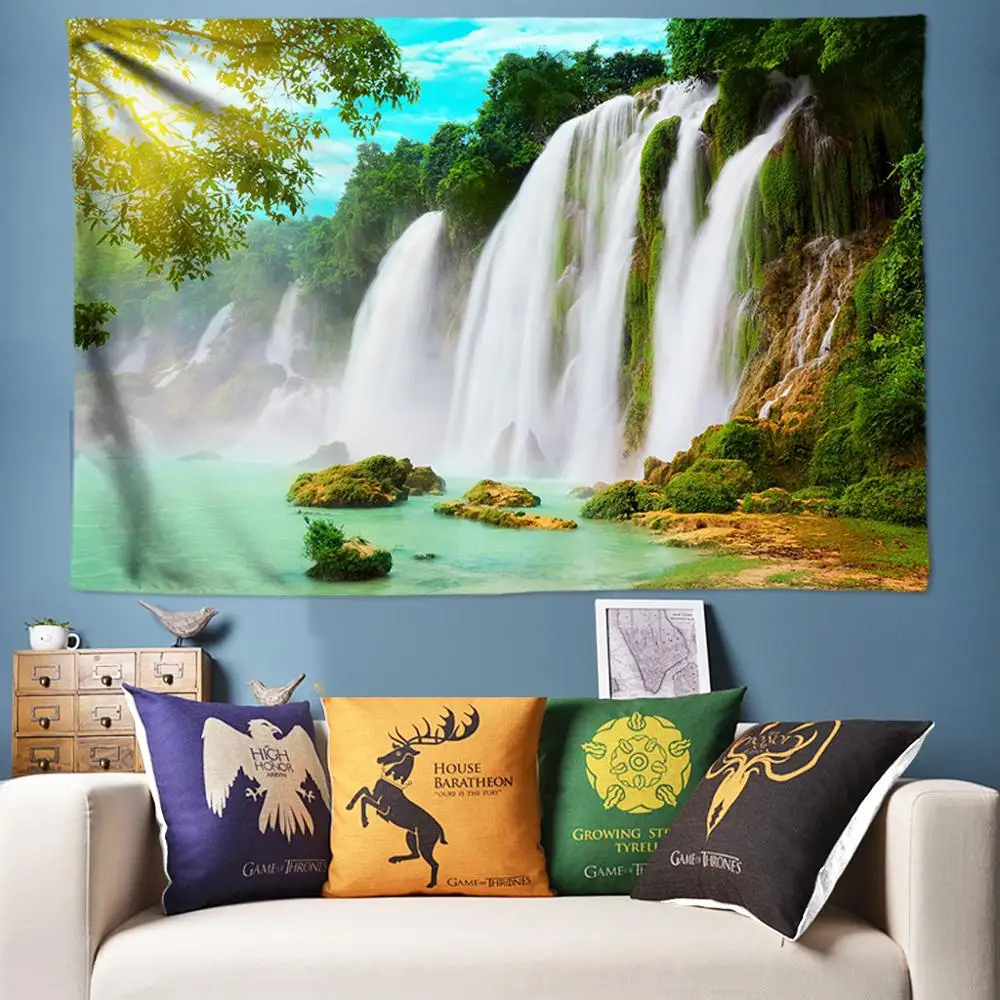 Jade Green Nature Tapestry 3D Wall Hanging Sunshine Waterfall Wall Tapestry Psychedelic Mountain Hippie Tapestries Boho Decor
Jade Green Nature Tapestry 3D Wall Hanging Sunshine Waterfall Wall Tapestry Psychedelic Mountain Hippie Tapestries Boho Decor