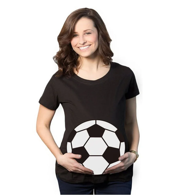 Fashion Football Print funny maternity pregnant T shirts Women Cotton Cute Pregnancy Maternity Clothes Summer T Shirt Women
Fashion Football Print funny maternity pregnant T shirts Women Cotton Cute Pregnancy Maternity Clothes Summer T Shirt Women