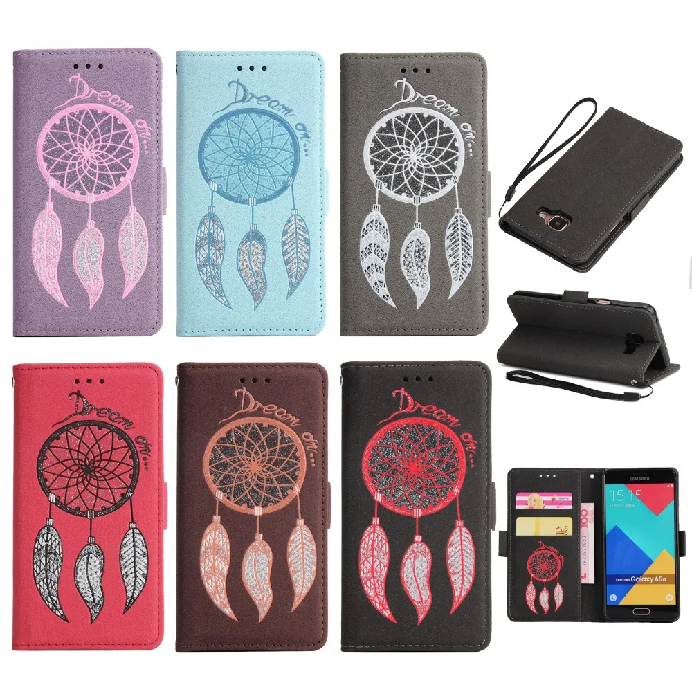 Чехол с перьями Wind Chime для Samsung Galaxy A3 A5 2017 A720 A320 A310 A510 A7 2016 Премиум PU кожаный чехол