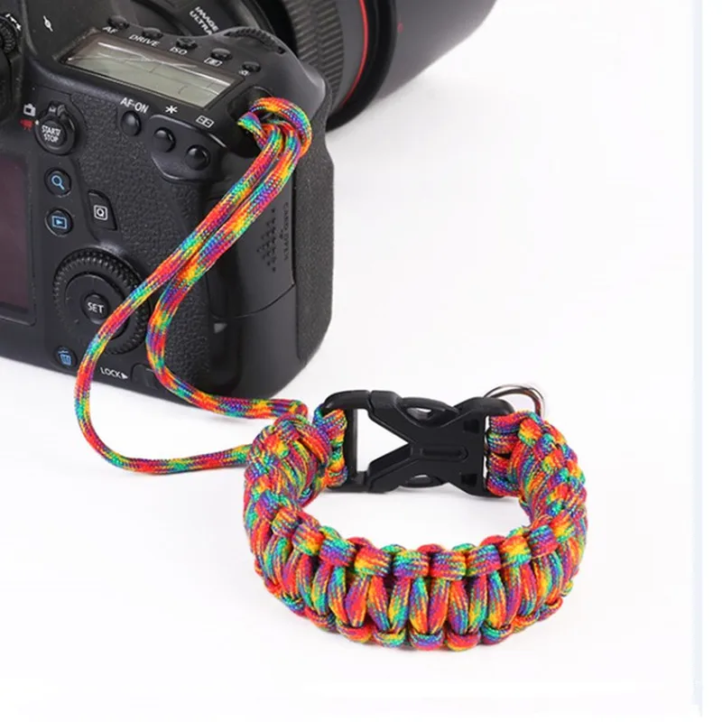 Outdoor 550Ibs emergency survival paracord bracelet digital camera shatter-resistant anti-lost wrist strap For Men & Women
Outdoor 550Ibs emergency survival paracord bracelet digital camera shatter-resistant anti-lost wrist strap For Men & Women