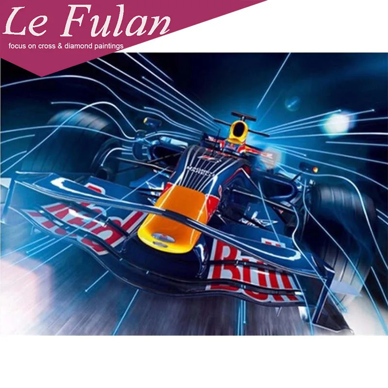 Le Fulan 5d Diy молодых Для мужчин комнаты алмазов картина гоночный автомобиль F1 Racer