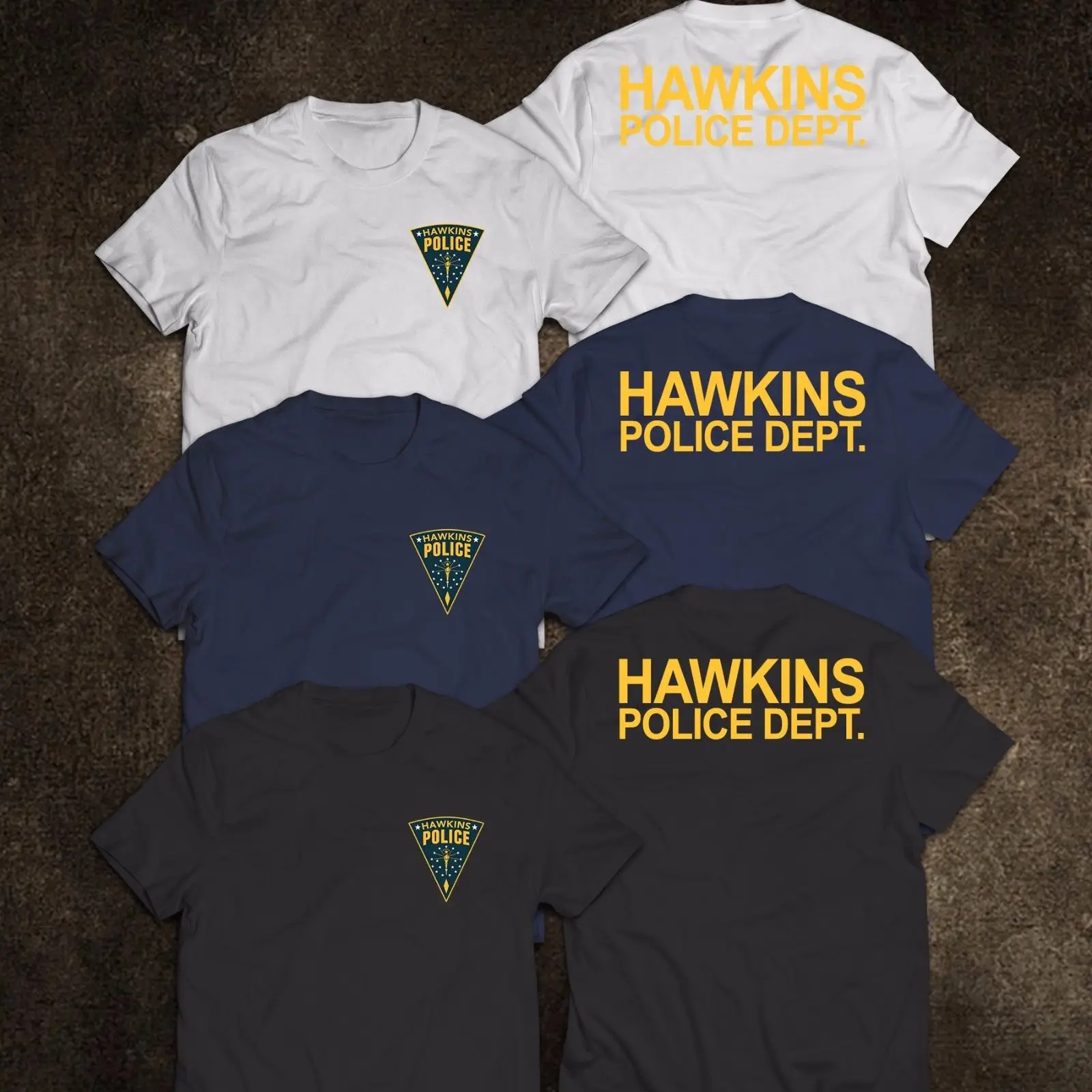 Новинка 2019, модная футболка с полицейским отделением Hawkins, вдохновленная принтом «очень странные дела», футболка
Новинка 2019, модная футболка с полицейским отделением Hawkins, вдохновленная принтом «очень странные дела», футболка
