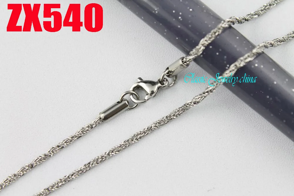 14"-38" length 1.8mm Twist foxtail chain stainless steel necklace fashion Sweater chain punk jewelry 20pcs ZX540
14"-38" length 1.8mm Twist foxtail chain stainless steel necklace fashion Sweater chain punk jewelry 20pcs ZX540