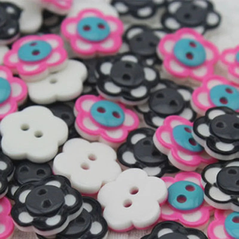 1.1cm/0.43inch Plum blossom cartoon buckle children's clothing women's fashion shirt button DIY material Handmade | Украшения и