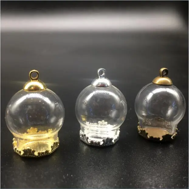 100set 20*15mm glass globes with metal copper setting base beads cap set vials pendant wishing glass bottle jewelry pendant
100set 20*15mm glass globes with metal copper setting base beads cap set vials pendant wishing glass bottle jewelry pendant