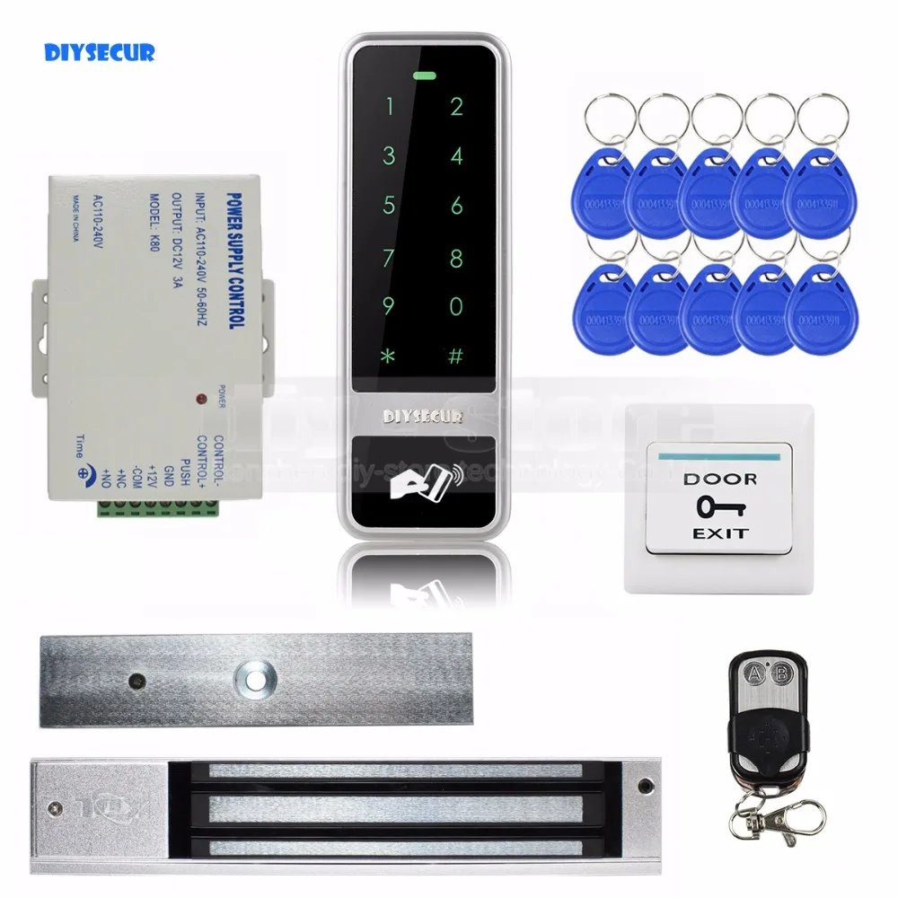 DIYSECUR 280KG Magnetic Lock 125KHz RFID Reader Password Keypad Door Access Control Security System Kit
DIYSECUR 280KG Magnetic Lock 125KHz RFID Reader Password Keypad Door Access Control Security System Kit