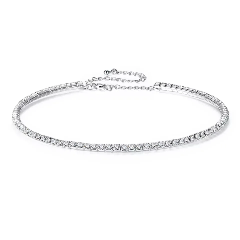 SHUANGR Gold Silver Color Crystal Stretch Rhinestone Chain Choker Necklace for Women Party Collar Necklace Jewelry Gift
SHUANGR Gold Silver Color Crystal Stretch Rhinestone Chain Choker Necklace for Women Party Collar Necklace Jewelry Gift