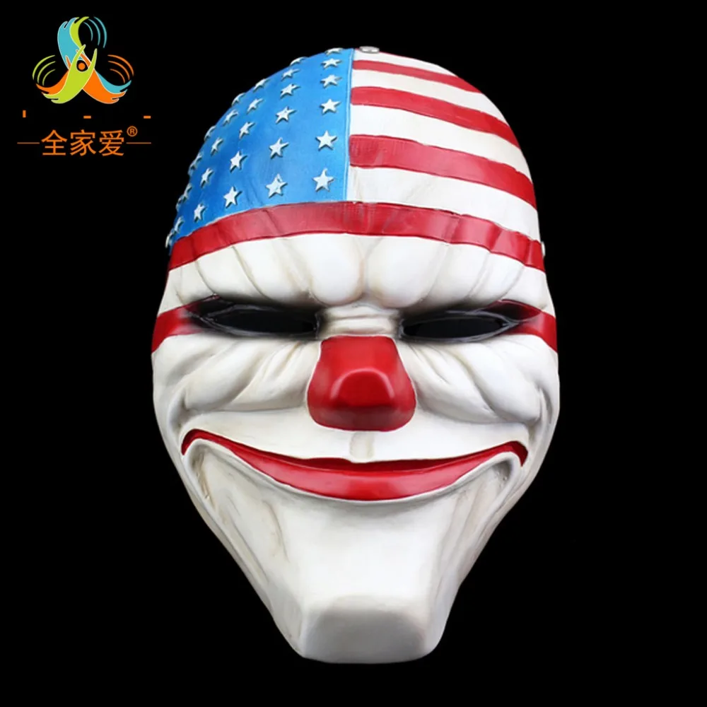 Высококачественная резиновая маска по мотивам фильма Payday 2 Далласа из смолы флаг