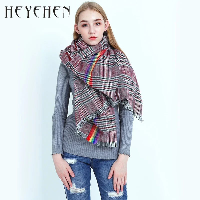 Inventory Clearance High Quality Women Fashion Luxury Brand Plaid Rainbow Scarf Winter Acrylic Warm Long Shawl Soft
Inventory Clearance High Quality Women Fashion Luxury Brand Plaid Rainbow Scarf Winter Acrylic Warm Long Shawl Soft