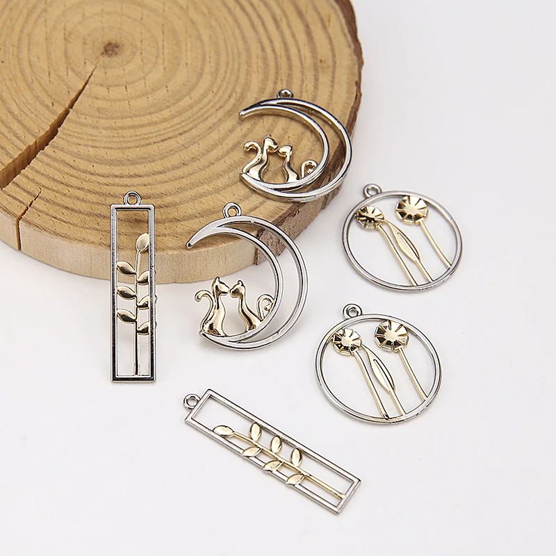 Geometric moon/round/rectangle shape handmade alloy charms fashion diy jewelry earring/necklace pendant accessory
Geometric moon/round/rectangle shape handmade alloy charms fashion diy jewelry earring/necklace pendant accessory