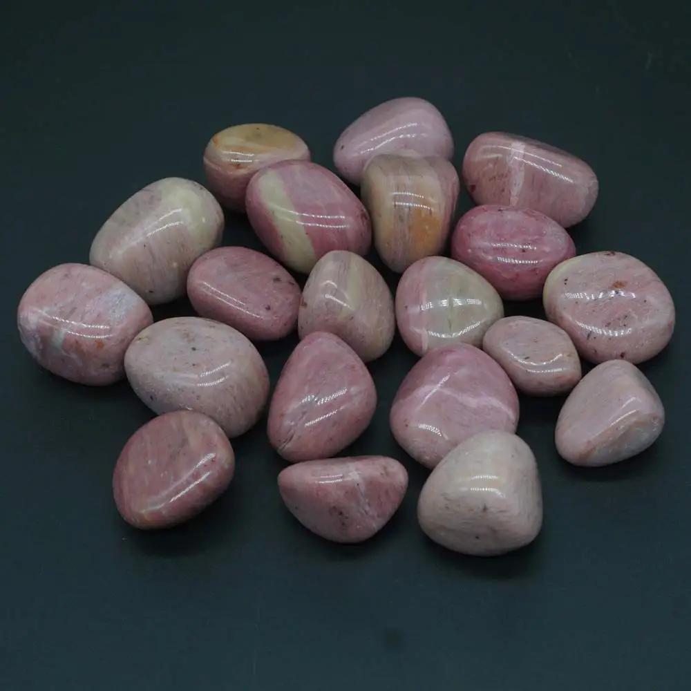

Bulk Tumbled Pink Rhodonite Stones Natural Polished Gemstone Supplies for Wicca, Reiki, and Energy Crystal Healing 200g