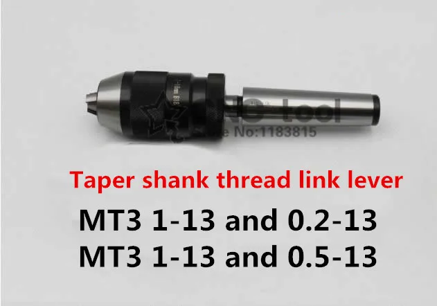 1pcs Automatic Locking Drill Chuck 0.2-13/0.5-13 and 1pcs Thread taper shank link rod MT3 1-13 machine center,drilling machine
1pcs Automatic Locking Drill Chuck 0.2-13/0.5-13 and 1pcs Thread taper shank link rod MT3 1-13 machine center,drilling machine