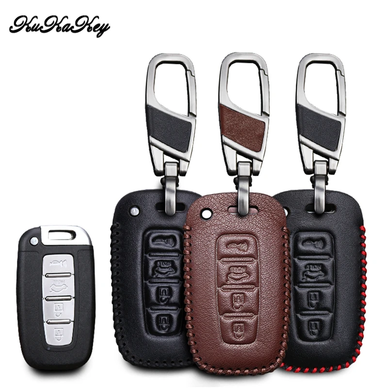 KUKAKEY Leather Car Key Case Cover For Kia K5 Sportage Sorento Forte Shuma Borrego Remote Car Key Protection Shell Accessories
KUKAKEY Leather Car Key Case Cover For Kia K5 Sportage Sorento Forte Shuma Borrego Remote Car Key Protection Shell Accessories