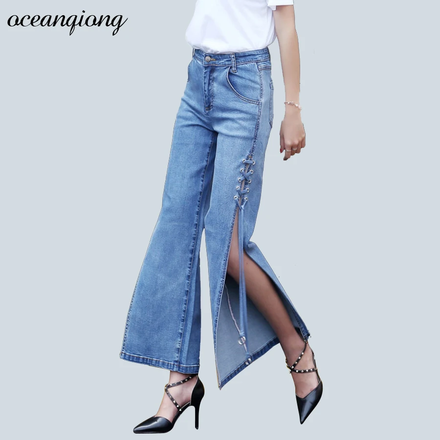 Denim Jeans Women Harem Pants Trousers 2017 Winter Autumn Loose High Waist Lace Up Casual Split Jeans Women Wide Leg Long Pant
Denim Jeans Women Harem Pants Trousers 2017 Winter Autumn Loose High Waist Lace Up Casual Split Jeans Women Wide Leg Long Pant