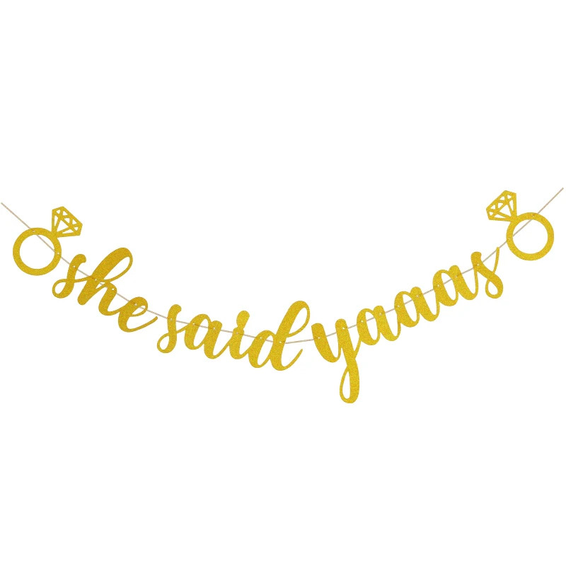 1pc Gold Glitter cheers bitches miss to mrs she said yaaas Banner bachelorette han party banner decor Bunting Flag Garland
1pc Gold Glitter cheers bitches miss to mrs she said yaaas Banner bachelorette han party banner decor Bunting Flag Garland