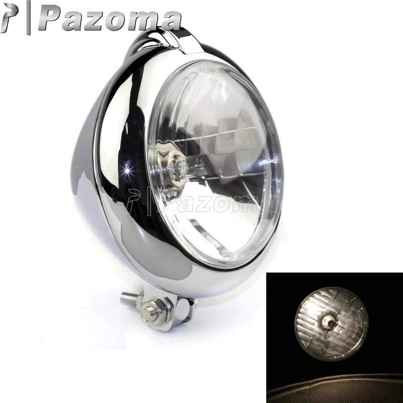 Pazoma Emark Chrome Classic Vintage Unity Head Light Lamp Motorcycle H4 Headlights for Harley Bobber Chopper Custom
Pazoma Emark Chrome Classic Vintage Unity Head Light Lamp Motorcycle H4 Headlights for Harley Bobber Chopper Custom