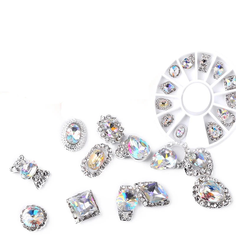 12 Style Nail Art Wheel Rhinestone Diamond Gems Metal AB Crystal Glitter 3D Accessoires Jewelry DIY Manicure Tools Decoration
12 Style Nail Art Wheel Rhinestone Diamond Gems Metal AB Crystal Glitter 3D Accessoires Jewelry DIY Manicure Tools Decoration