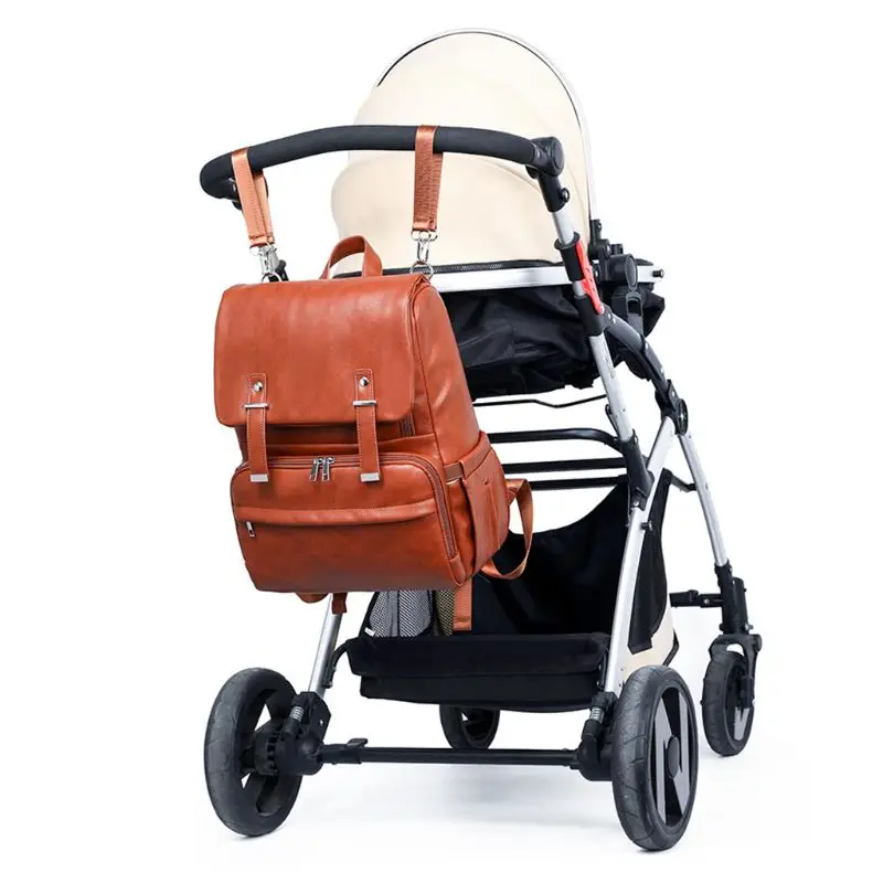 Multifunctional Baby Diaper Nappy Mummy Leather Backpack Large Capacity Maternity Travel Bag with Changing Bag Stroller Straps
Multifunctional Baby Diaper Nappy Mummy Leather Backpack Large Capacity Maternity Travel Bag with Changing Bag Stroller Straps