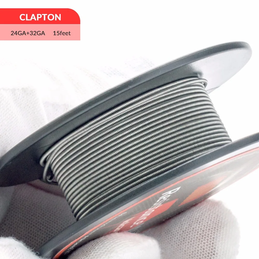 Volcanee Clapton Coil Heating Wire Clapton Staggered Twisted Coil 24GA 26GA for MTL RTA RDA RBA Rebuildable Atomizer 15feet/roll
Volcanee Clapton Coil Heating Wire Clapton Staggered Twisted Coil 24GA 26GA for MTL RTA RDA RBA Rebuildable Atomizer 15feet/roll