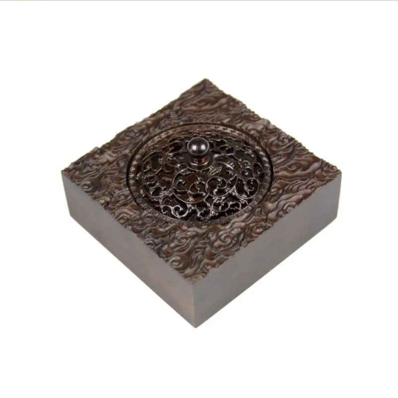 Ebony Censer Antique large Hollow Sandalwood Home Tea ceremony Indoor incense burner Zen incense burner
Ebony Censer Antique large Hollow Sandalwood Home Tea ceremony Indoor incense burner Zen incense burner
