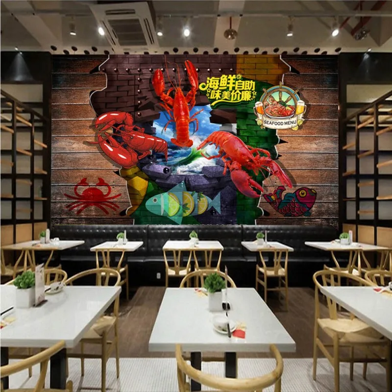 photo wallpaper Retro Wooden Lobster Restaurant Grill background wall stereo wallpaper custom high quality mural
photo wallpaper Retro Wooden Lobster Restaurant Grill background wall stereo wallpaper custom high quality mural