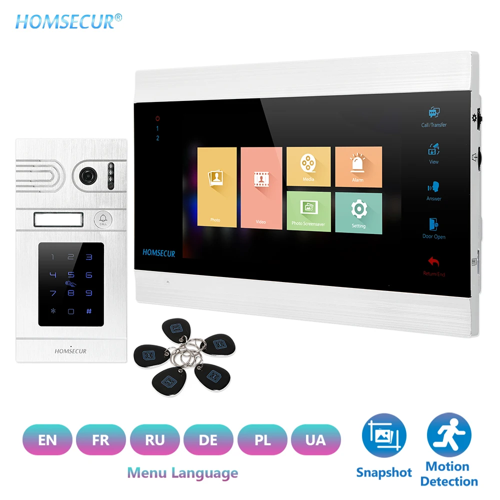 HOMSECUR 7" Video&Audio Smart Doorbell 1.3MP with Recording & Snapshot for House/Flat BC071HD-S+BM705HD-B
HOMSECUR 7" Video&Audio Smart Doorbell 1.3MP with Recording & Snapshot for House/Flat BC071HD-S+BM705HD-B
