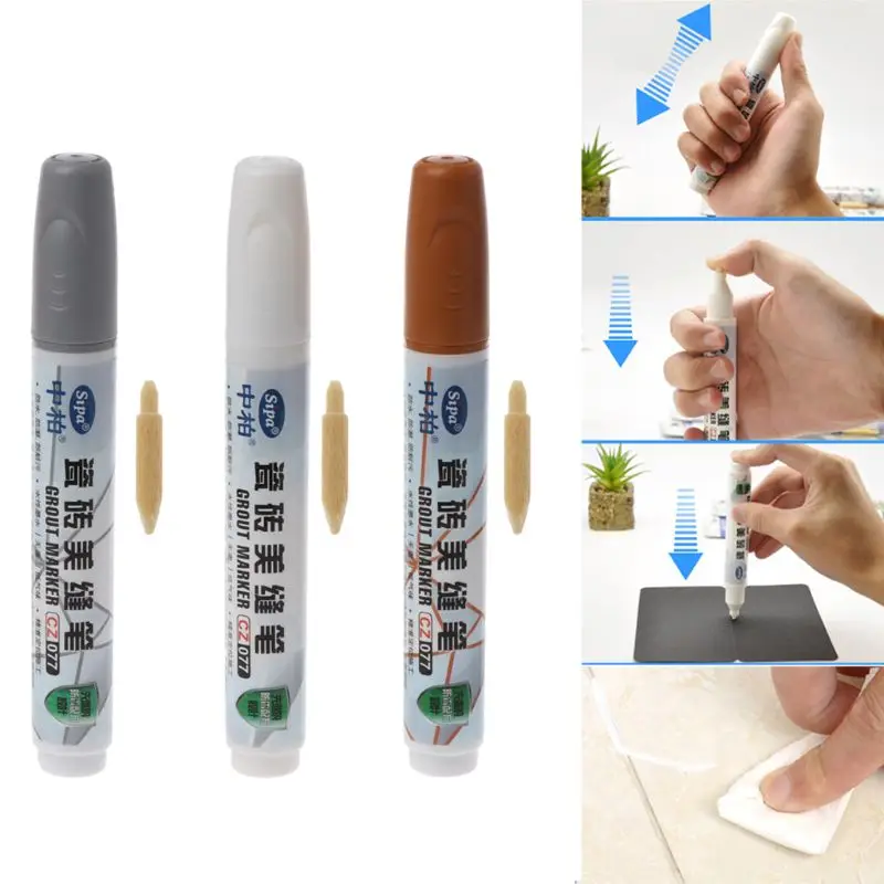 Grout Pen Tile Gap Repair 3 Colors Pen White Tile Refill Waterproof Mouldproof White/Grey/Yellow
Grout Pen Tile Gap Repair 3 Colors Pen White Tile Refill Waterproof Mouldproof White/Grey/Yellow