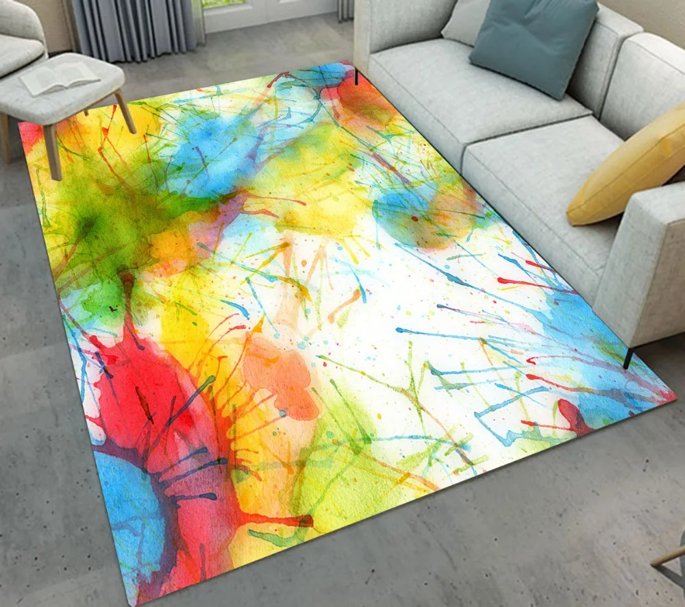 Living Room Cushion Children's Room Area Mat Kitchen Carpet Bathroom Non-Slip Rugs Colorful Watercolor Splashes Stripes Custom
Living Room Cushion Children's Room Area Mat Kitchen Carpet Bathroom Non-Slip Rugs Colorful Watercolor Splashes Stripes Custom