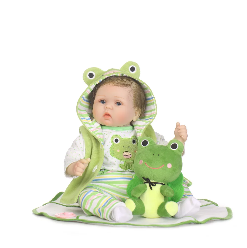 55cm silicone vinyl reborn baby doll toy lifelike boy girl dolls npkcollection frog soft Stuffed toys for girls 22'' new arrival
55cm silicone vinyl reborn baby doll toy lifelike boy girl dolls npkcollection frog soft Stuffed toys for girls 22'' new arrival