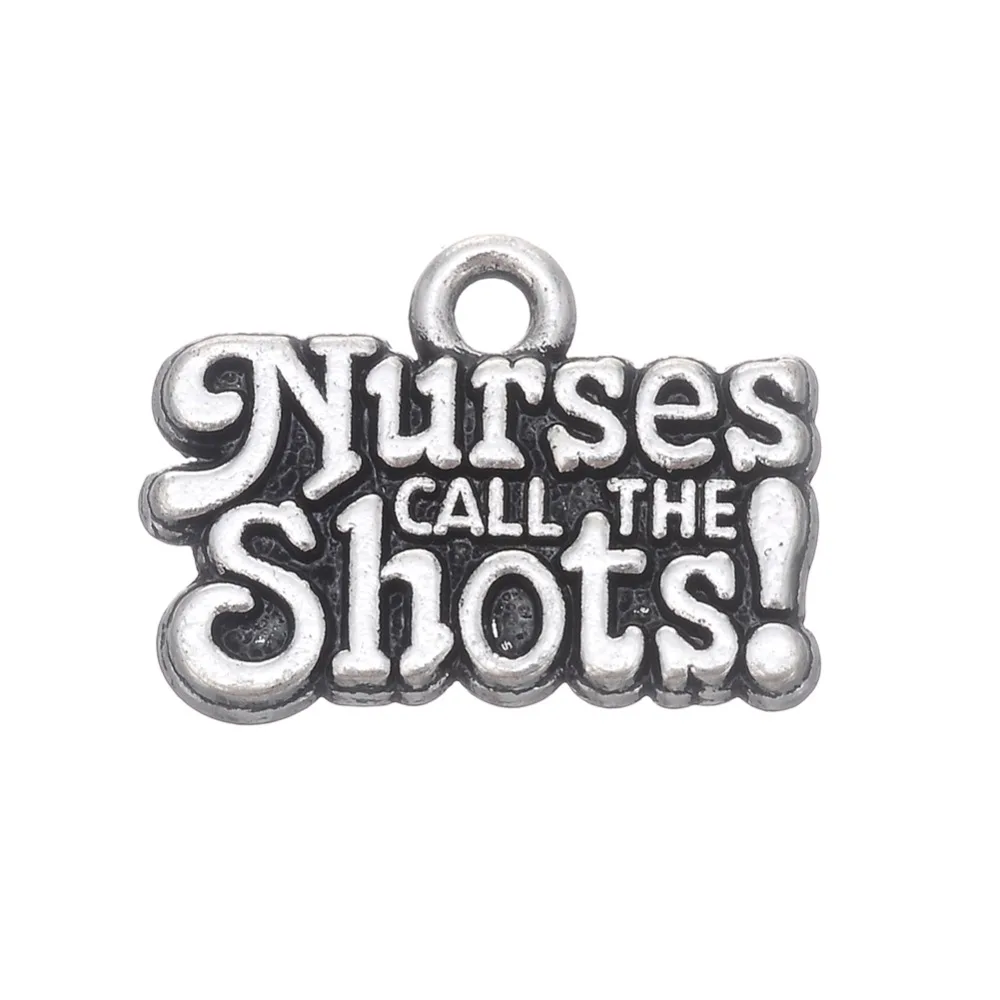 my shape 20pcs antique silver Plated new engraved charms Nurses Call the Shots famous designer jewelry for women
my shape 20pcs antique silver Plated new engraved charms Nurses Call the Shots famous designer jewelry for women