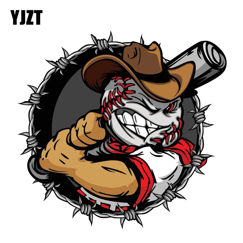 YJZT 12.9CM*12.2CM Creative Man With Baseball Head Ready To Bat Decal Car Sticker Car Accessories 6-2304
YJZT 12.9CM*12.2CM Creative Man With Baseball Head Ready To Bat Decal Car Sticker Car Accessories 6-2304