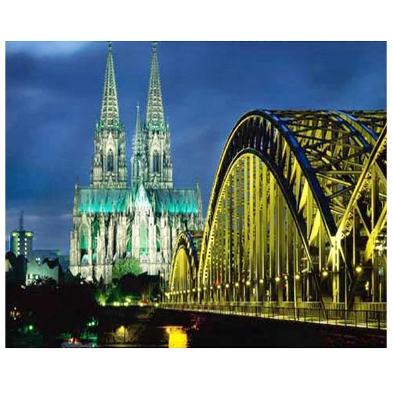 5dDiy Diamond Painting kit Cross Stitch Cologne Cathedral and Hohenzollern Bridge night scenery Embroidery Diamond MosaicZP-3013
5dDiy Diamond Painting kit Cross Stitch Cologne Cathedral and Hohenzollern Bridge night scenery Embroidery Diamond MosaicZP-3013