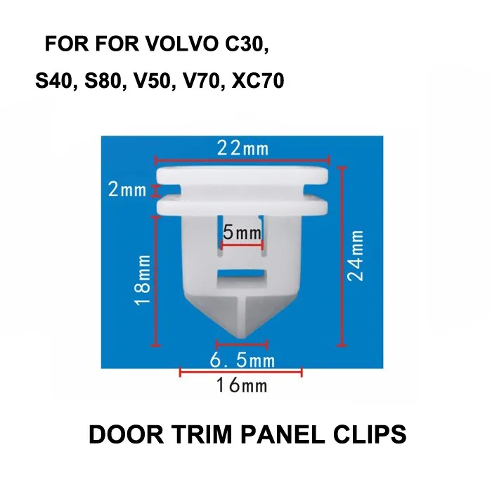 NEW! 10pcs FOR VOLVO C30, S40, S80, V50, V70, XC70 OEM 2008-2016 Exterior-Rocker Molding Clip 8678010
NEW! 10pcs FOR VOLVO C30, S40, S80, V50, V70, XC70 OEM 2008-2016 Exterior-Rocker Molding Clip 8678010