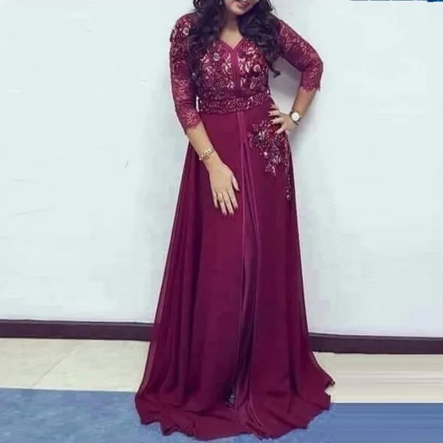 robe de soiree longue Moroccan Applique Formal Dress Abiye Sleeves Burgundy Elegant Party Dresses Beaded abendkleider 2021
robe de soiree longue Moroccan Applique Formal Dress Abiye Sleeves Burgundy Elegant Party Dresses Beaded abendkleider 2021