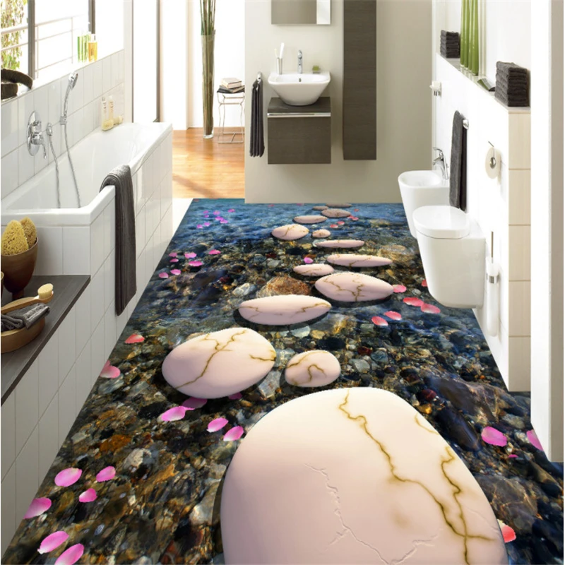 Beibehang Automatic Any Size Wallpaper Floor Stone Path Cobblestone Petals 3D Floor 3D Drawing Self-adhesive 3d wallpaper mural
Beibehang Automatic Any Size Wallpaper Floor Stone Path Cobblestone Petals 3D Floor 3D Drawing Self-adhesive 3d wallpaper mural