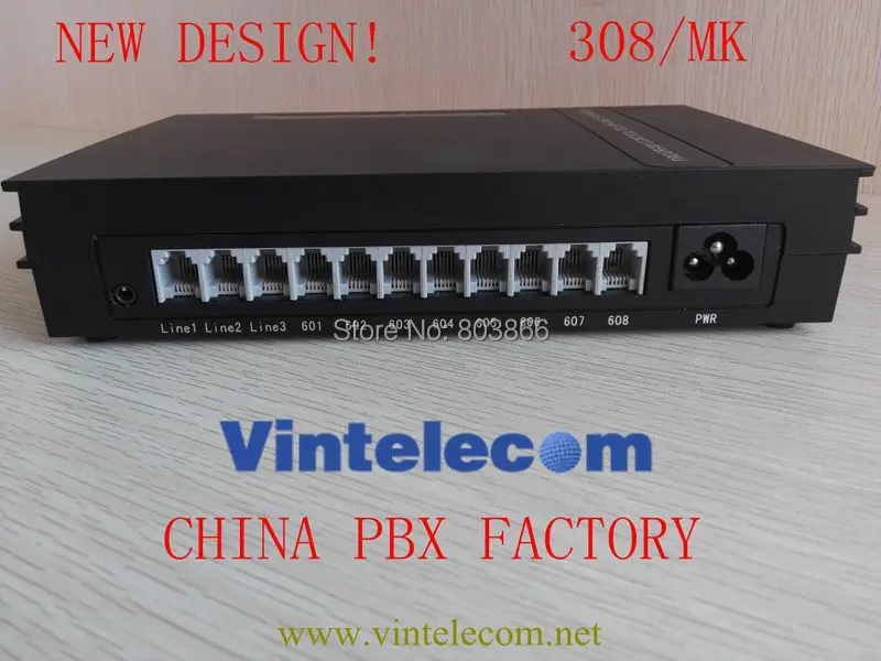 Китайская Фабрика VinTelecom недавно разработанная мини PBX PABX MK308 телефонная