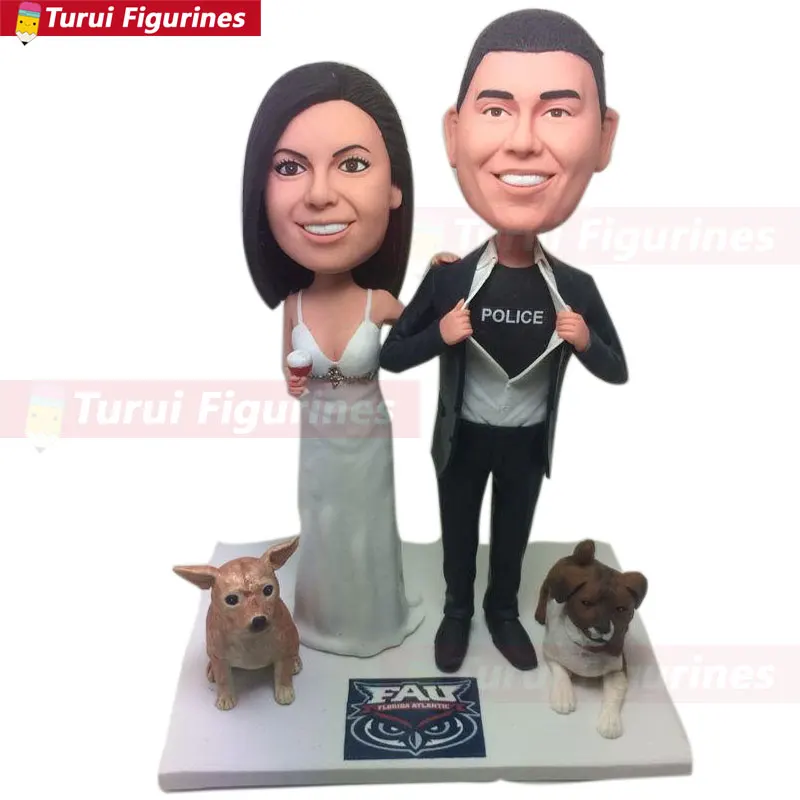 Florida Atlantic University Personalized Wedding Cake Topper Bobble Head Clay Figurine FAU Cake Topper FAU Wedding Police Weddin
Florida Atlantic University Personalized Wedding Cake Topper Bobble Head Clay Figurine FAU Cake Topper FAU Wedding Police Weddin