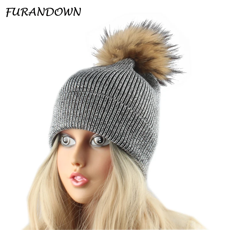 Cashmere Winter Hats For Women Fur Pompom Hat Beanies Skullies Bling Silver Wire Wool Knitted Hat Autumn girls gorros invierno
Cashmere Winter Hats For Women Fur Pompom Hat Beanies Skullies Bling Silver Wire Wool Knitted Hat Autumn girls gorros invierno