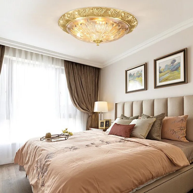 European Copper LED Ceiling Lamp for Bedroom Living Room Minimalism Balcony Kitchen Circular Crystal Glass Indoor Ceiling Lights
European Copper LED Ceiling Lamp for Bedroom Living Room Minimalism Balcony Kitchen Circular Crystal Glass Indoor Ceiling Lights