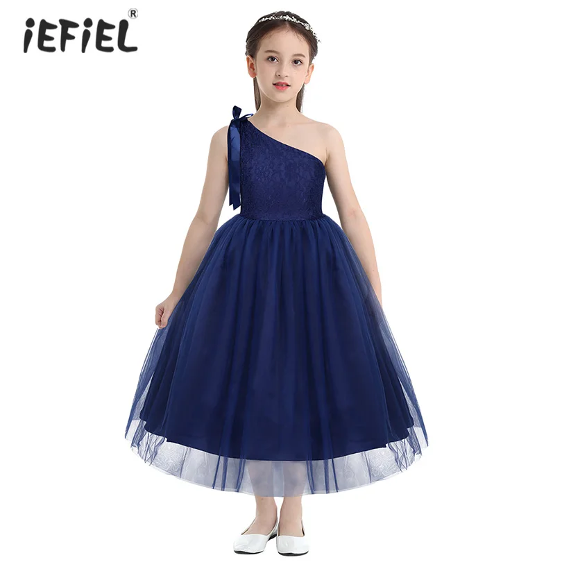 Kids Girls One Shoulder Embroidered Floral Lace Princess Girls Dress Vestidos Elegant Formal Tutu Birthday Wedding Party Dress
Kids Girls One Shoulder Embroidered Floral Lace Princess Girls Dress Vestidos Elegant Formal Tutu Birthday Wedding Party Dress