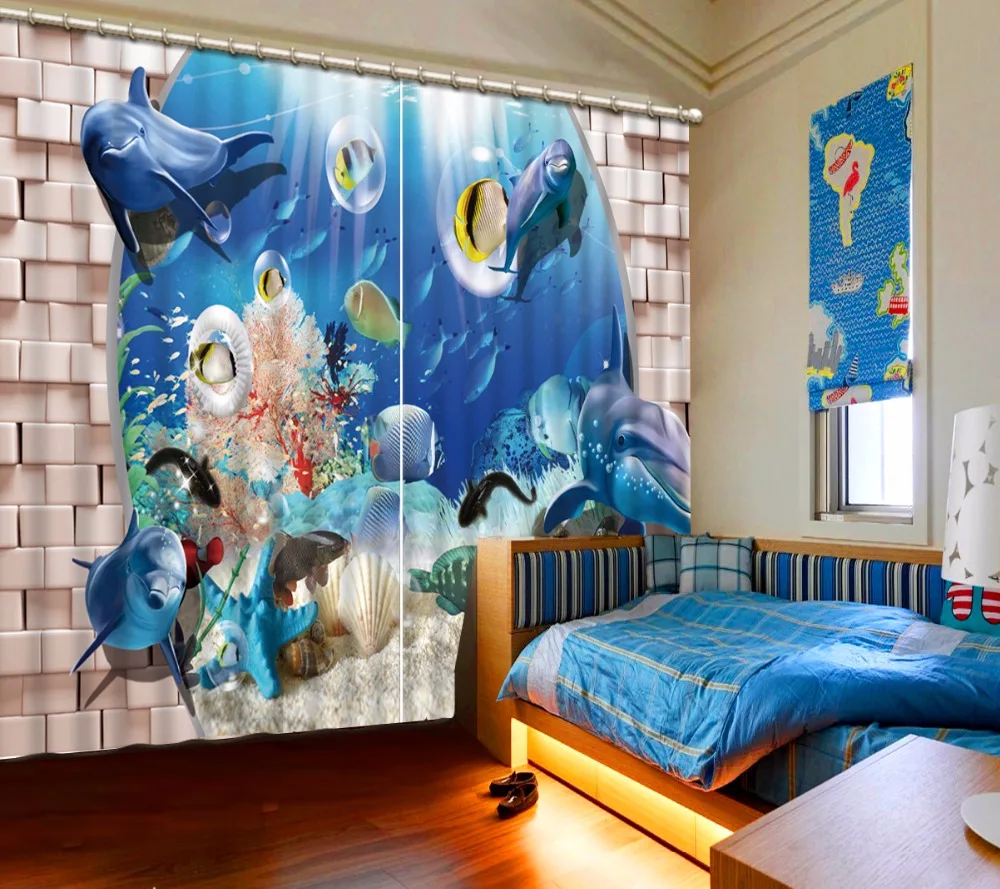 Window Curtain Blackout Children Room Curtains Underwater World Curtains For Kids Girls Boys Beautiful Bedroom Wall Decoration
Window Curtain Blackout Children Room Curtains Underwater World Curtains For Kids Girls Boys Beautiful Bedroom Wall Decoration