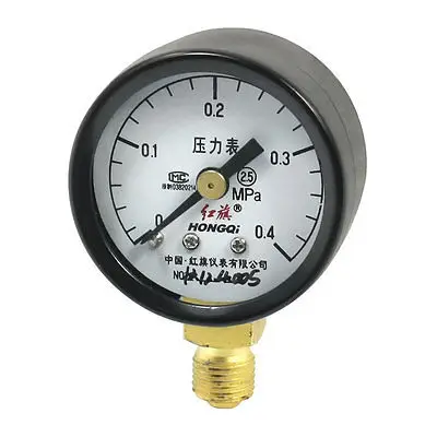 Y-40 M10*1 10mm Male Threaded 1.6" Dia 0-0.4 MPa Pneumatic Air Gas Pressure Gauge
Y-40 M10*1 10mm Male Threaded 1.6" Dia 0-0.4 MPa Pneumatic Air Gas Pressure Gauge