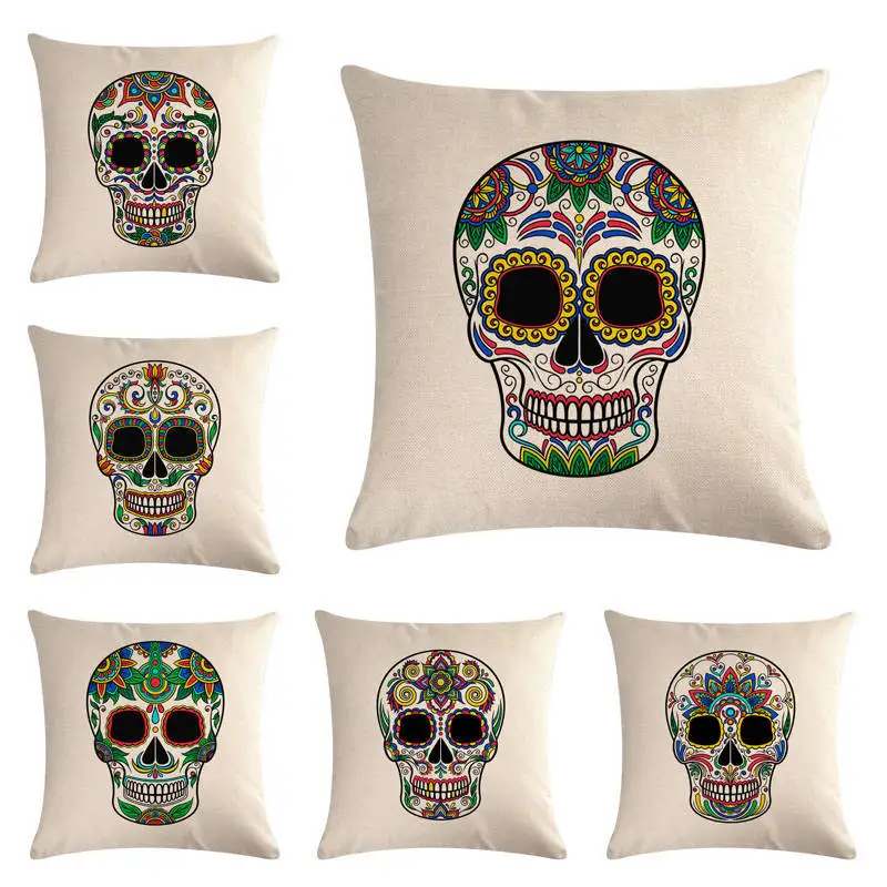 Hot Sale Pillow Covers Creative Skull Head Pattern New Fashion Style Linen Pillow Cover Home Decorative Linen Cushion 45*45cm
Hot Sale Pillow Covers Creative Skull Head Pattern New Fashion Style Linen Pillow Cover Home Decorative Linen Cushion 45*45cm