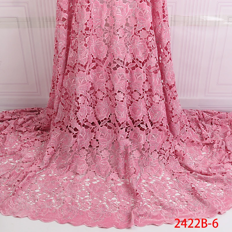Hot Sale Velvet Lace Fabric with Stones Latest Nigerian Guipure Lace Material African Tulle Lace Fabric for Party Dress APW2422B
Hot Sale Velvet Lace Fabric with Stones Latest Nigerian Guipure Lace Material African Tulle Lace Fabric for Party Dress APW2422B