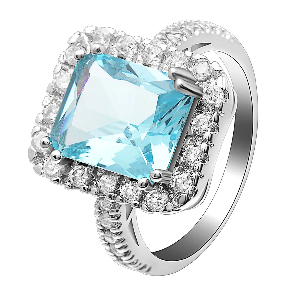 New Fashion Blue Mystic Multicolor Ring Filled With Large Square Cz Zircon Wedding Accessories Engagement For Women Silver-color
New Fashion Blue Mystic Multicolor Ring Filled With Large Square Cz Zircon Wedding Accessories Engagement For Women Silver-color