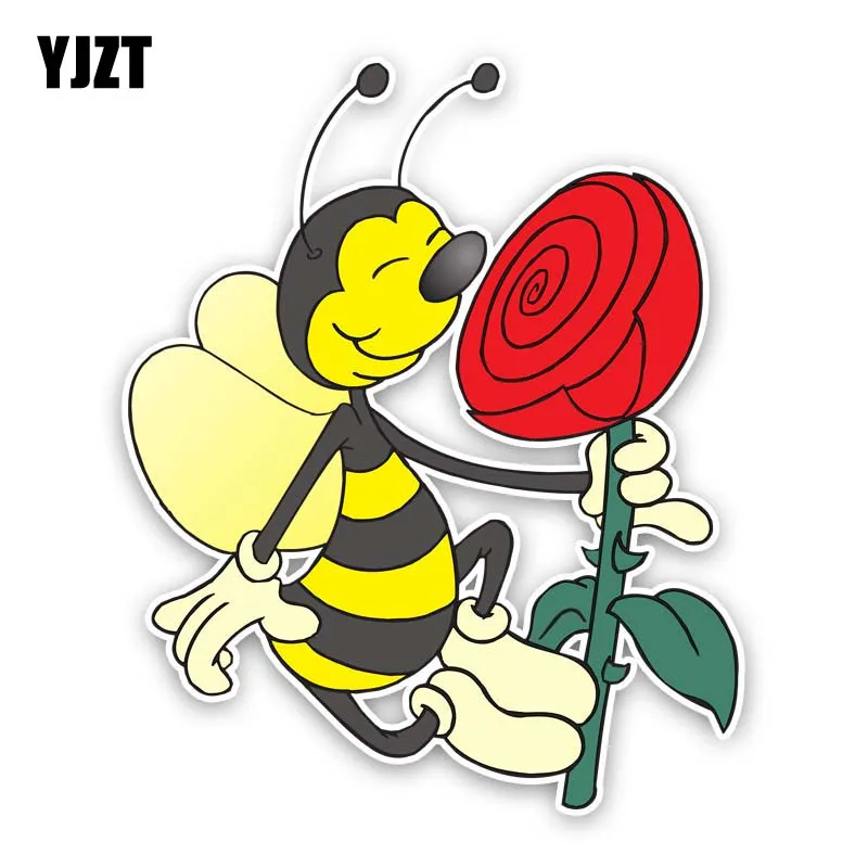 YJZT 14.2CM*17.3CM The Bees Smell The Flowers Sticker Car High Quality PVC Decal 12-300753
YJZT 14.2CM*17.3CM The Bees Smell The Flowers Sticker Car High Quality PVC Decal 12-300753