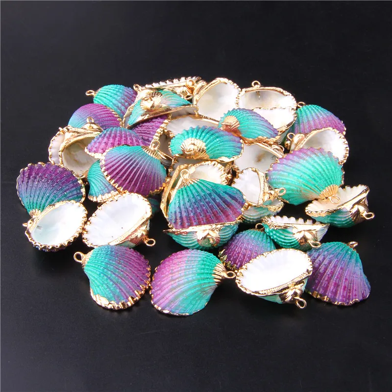 28mm*25mm Gold Plated Threaded Seashells For DIY Handmade Pendant Earring Charms Natural Striated Shell Natural Home Decor 3pcs
28mm*25mm Gold Plated Threaded Seashells For DIY Handmade Pendant Earring Charms Natural Striated Shell Natural Home Decor 3pcs